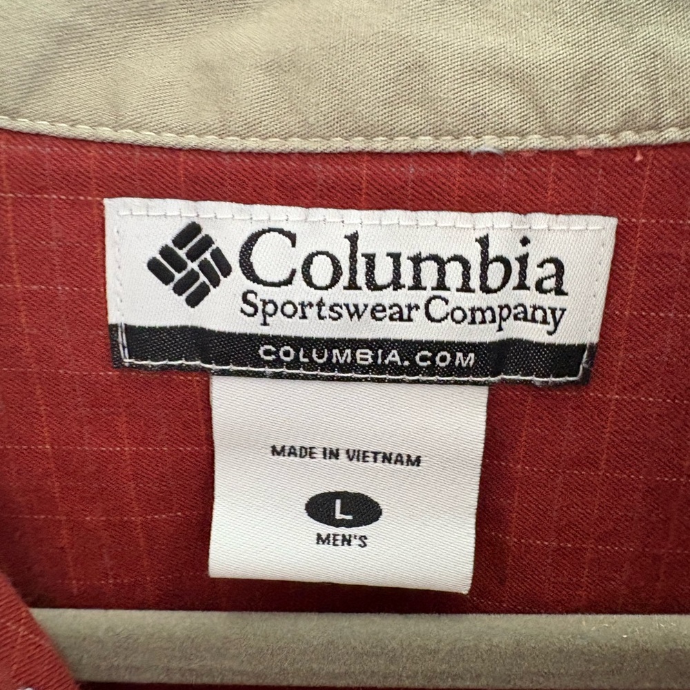 Columbia Rust Cotton Button Down Shirt L - Picture 3 of 4